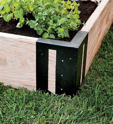 raised garden bed metal corner brackets|garden planter stacking corner brackets.